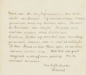 Carta de Vincent a su hermano Theo (Julio de 1875)