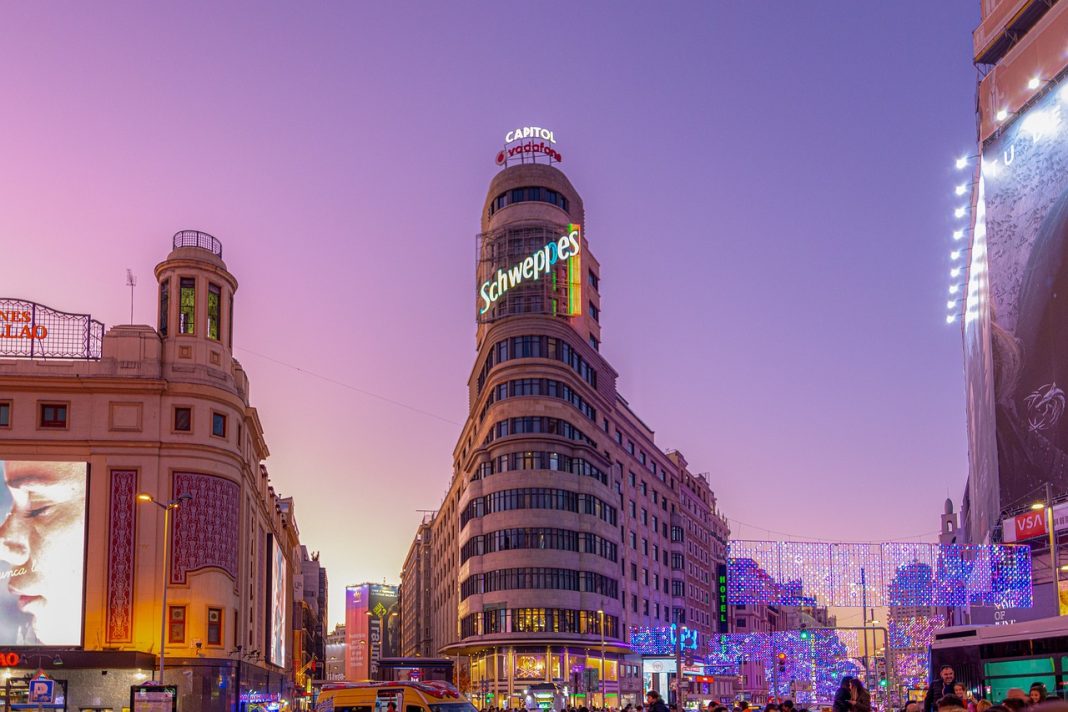 madrid, christmas, colorful