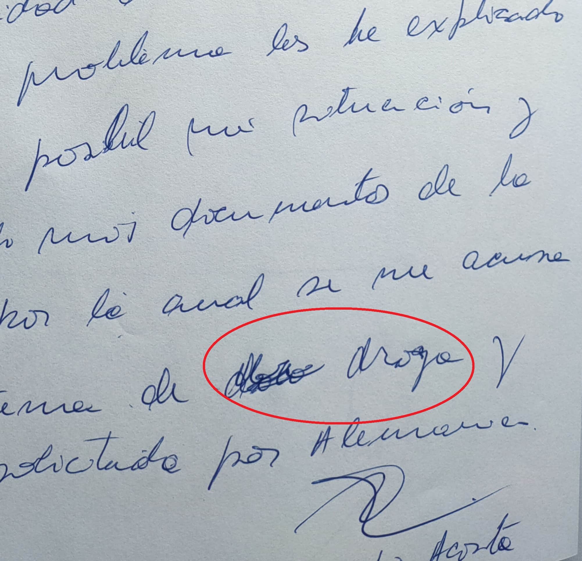 Alteración del ritmo gráfico en la palabra estímulo