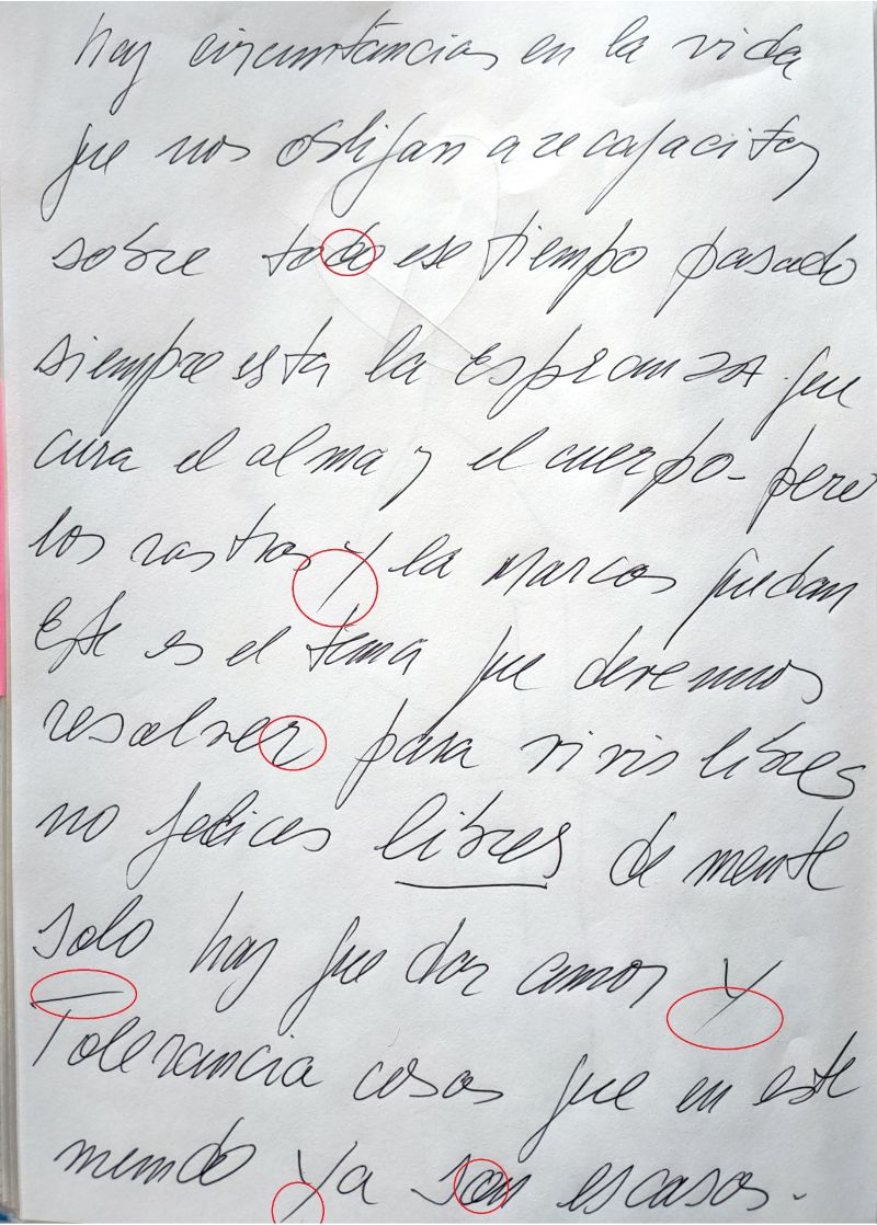 Escritura perteneciente a un varón con rasgos de obstinación y reivindicación, con un orgullo excesivo, hipersensibilidad y desconfianza. 