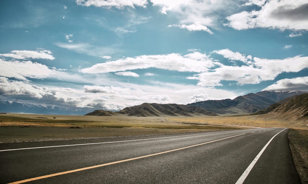 gray concrete road
